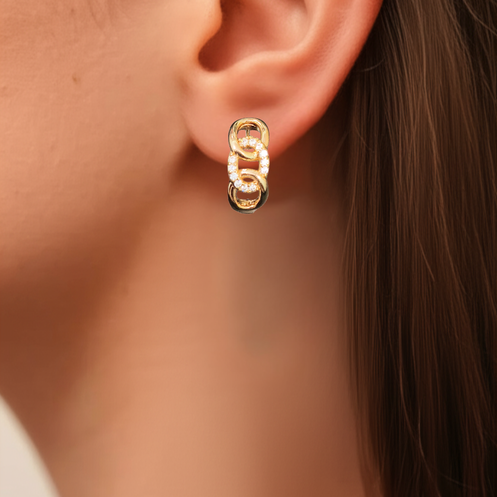 Golden Luxe Link Studs